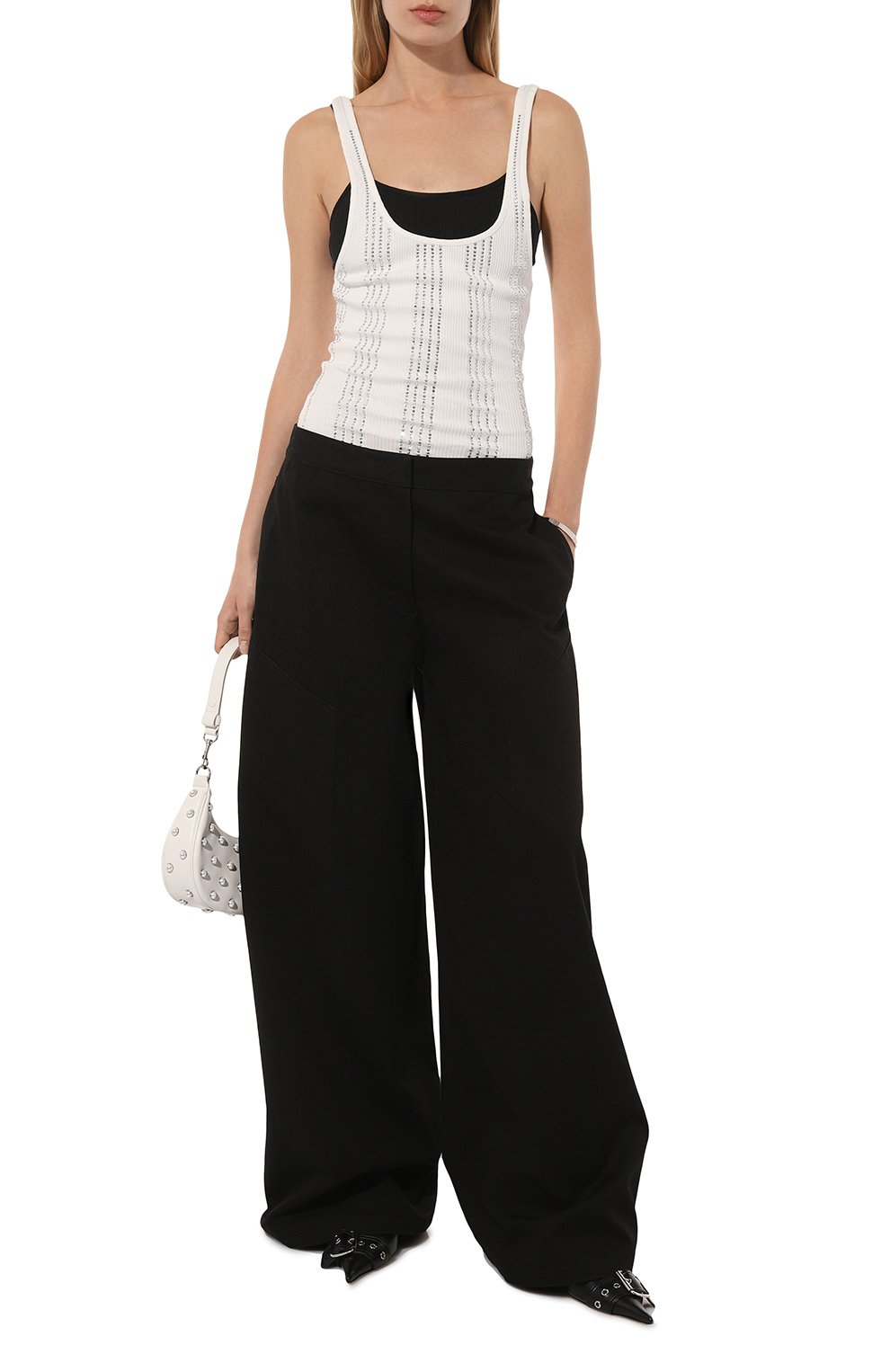 Хлопковая майка THE ATTICO, арт. 247WCT322, фото 2