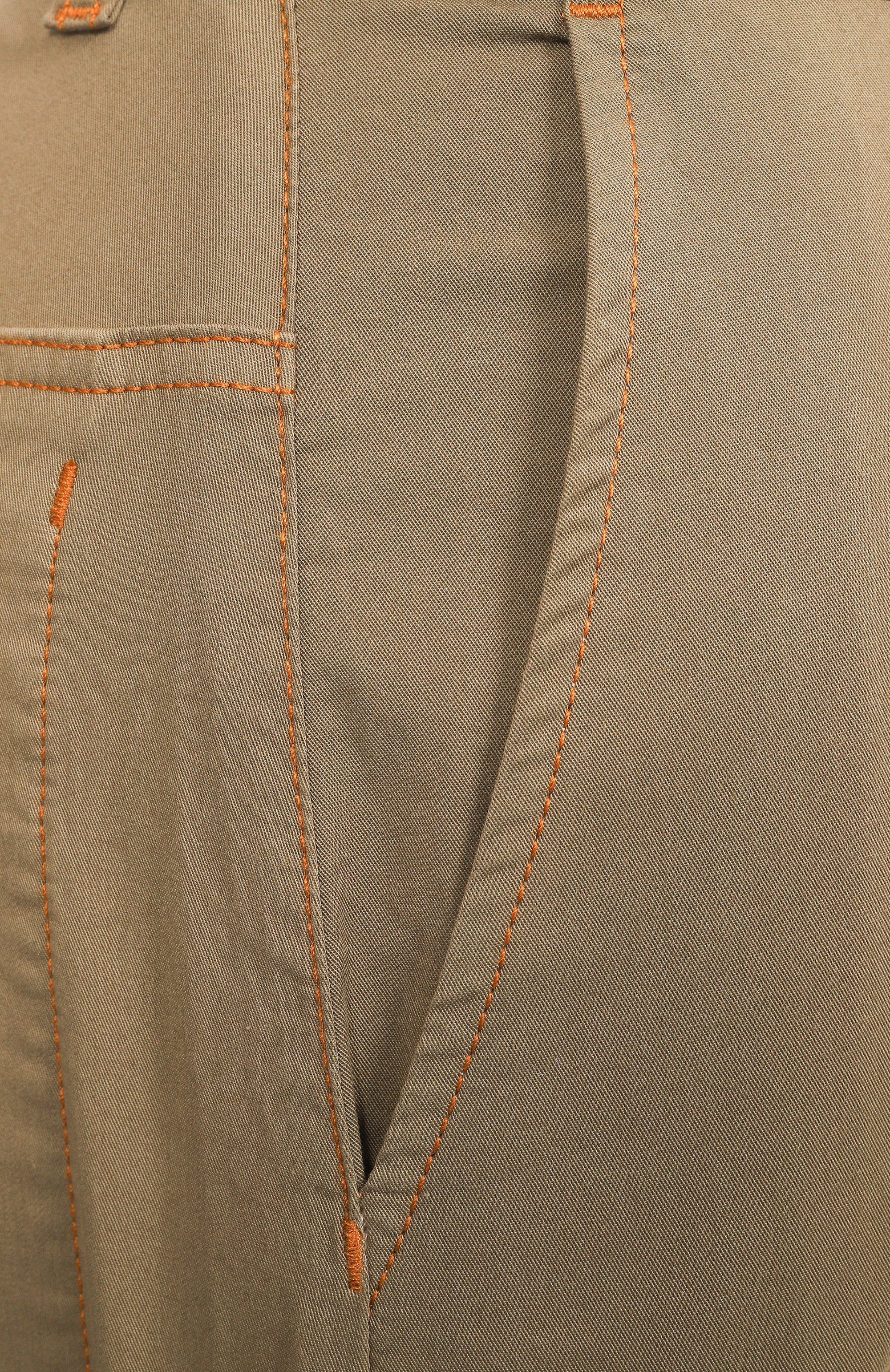 Хлопковые брюки GRAN SASSO хаки цвета по цене 34950 руб., арт. 76265/50491, фото 6 Хлопковые брюки GRAN SASSO, арт. 76265/50491, фото 6