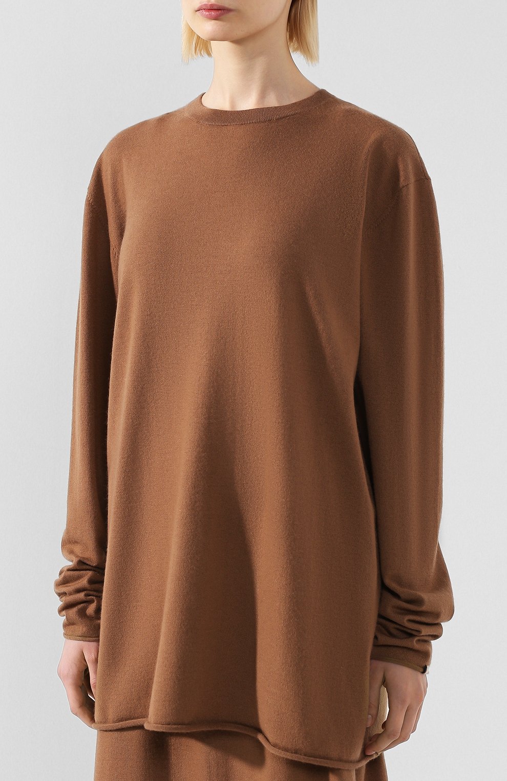 Кашемировый свитер EXTREME CASHMERE коричневого цвета по цене 49300 руб., арт. 136/HEIN, фото 3 Кашемировый свитер EXTREME CASHMERE, арт. 136/HEIN, фото 3