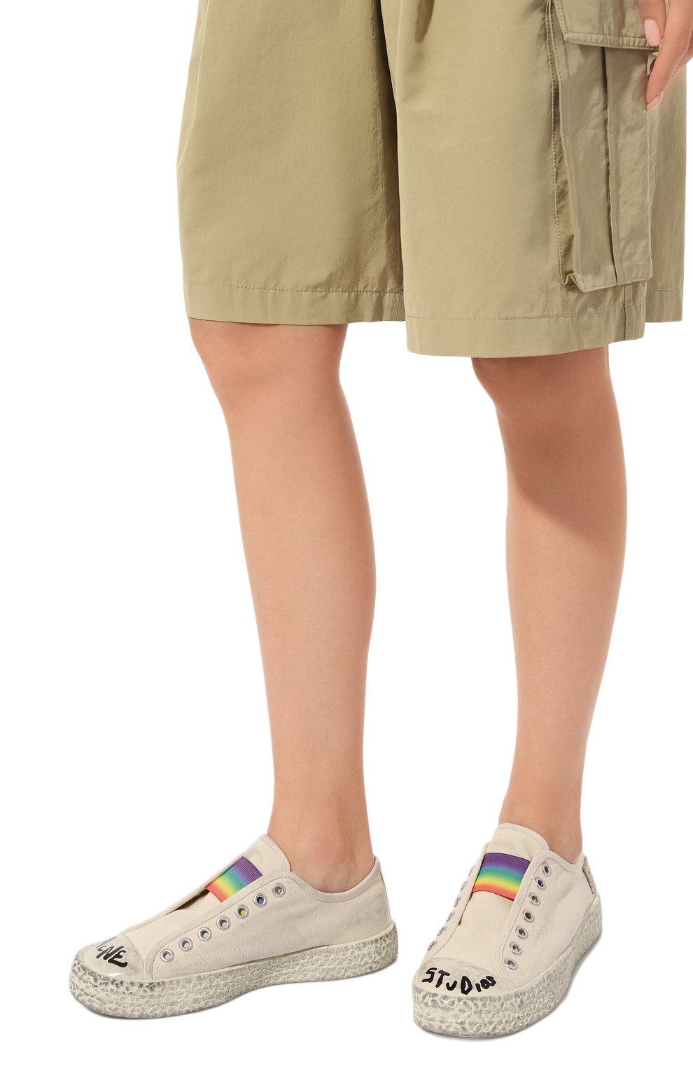 Текстильные кеды ACNE STUDIOS, арт. BALL0W RAINB0W WCGG, фото 3