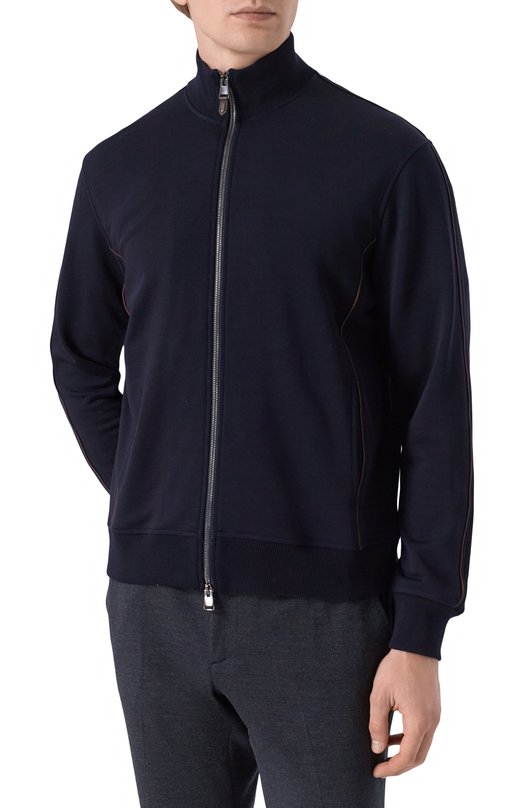 Шерстяной кардиган Canali T0912/MJ02339 Синий  T0912/MJ02339 Фото 3