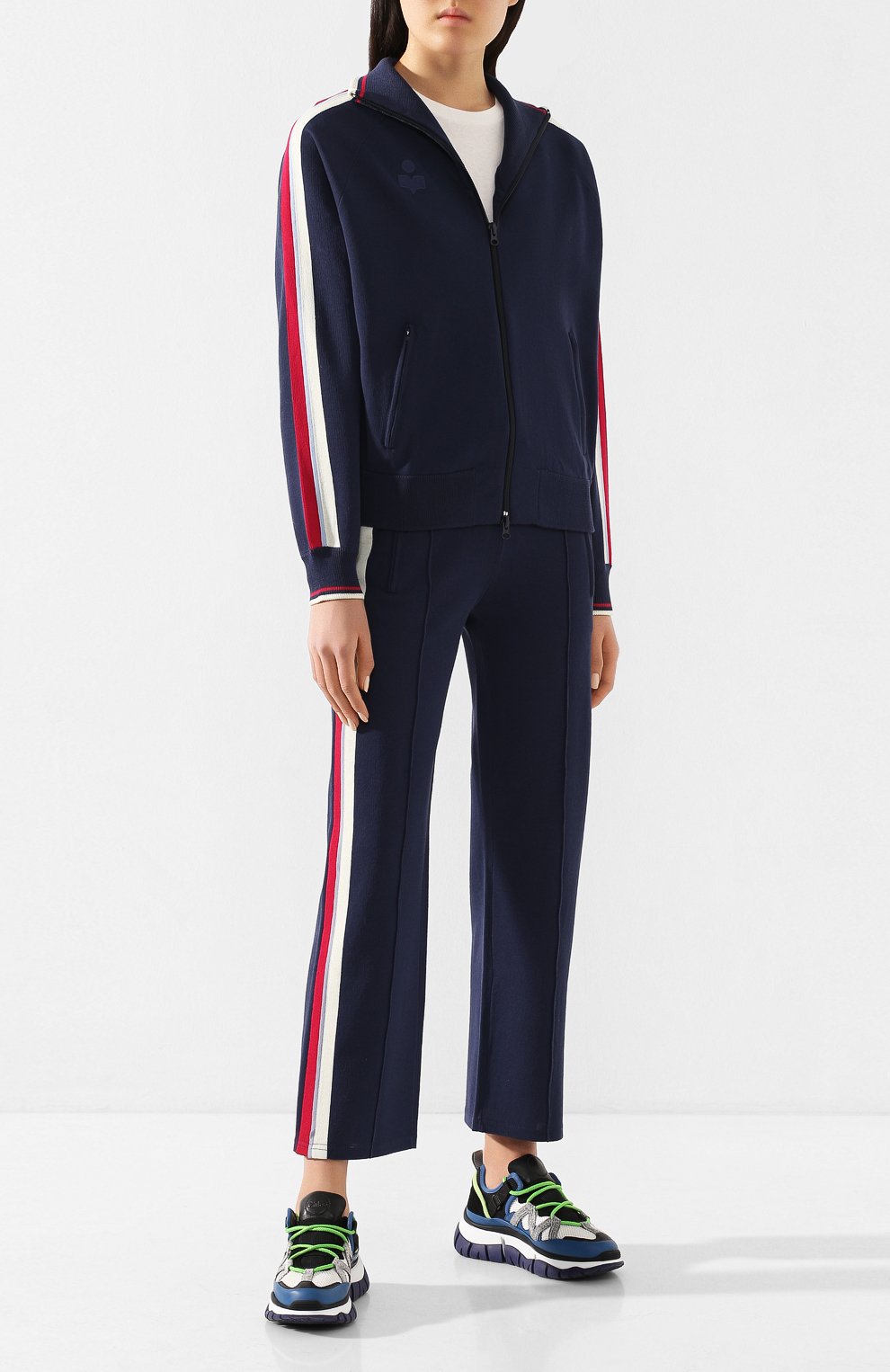 Толстовка ISABEL MARANT ETOILE темно-синего цвета по цене 43650 руб., арт. CA0171-20P056E/DARCEY, фото 2 Толстовка ISABEL MARANT ETOILE, арт. CA0171-20P056E/DARCEY, фото 2