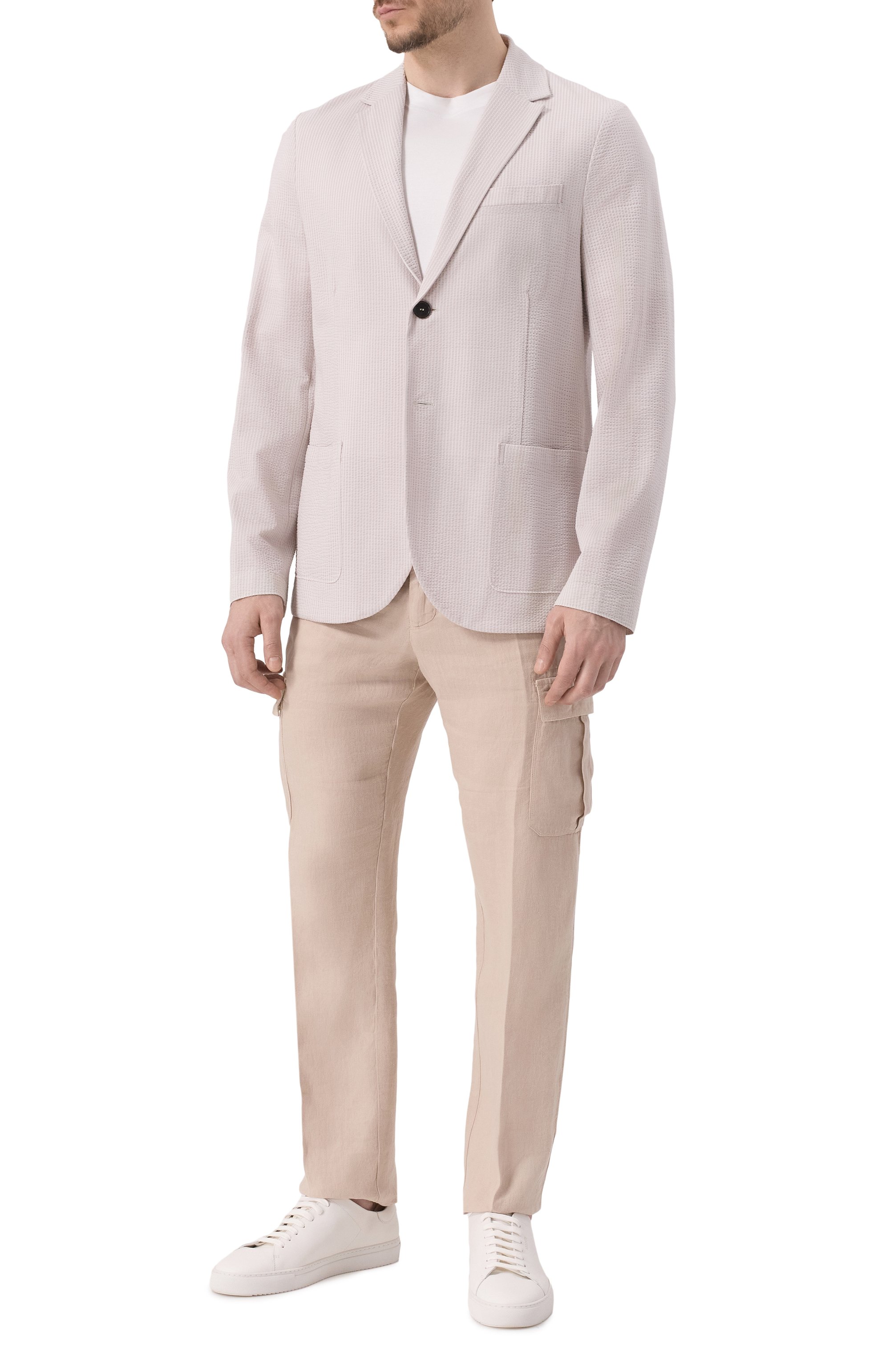 Хлопковый пиджак HARRIS WHARF LONDON, арт. C8P22PYG, фото 3