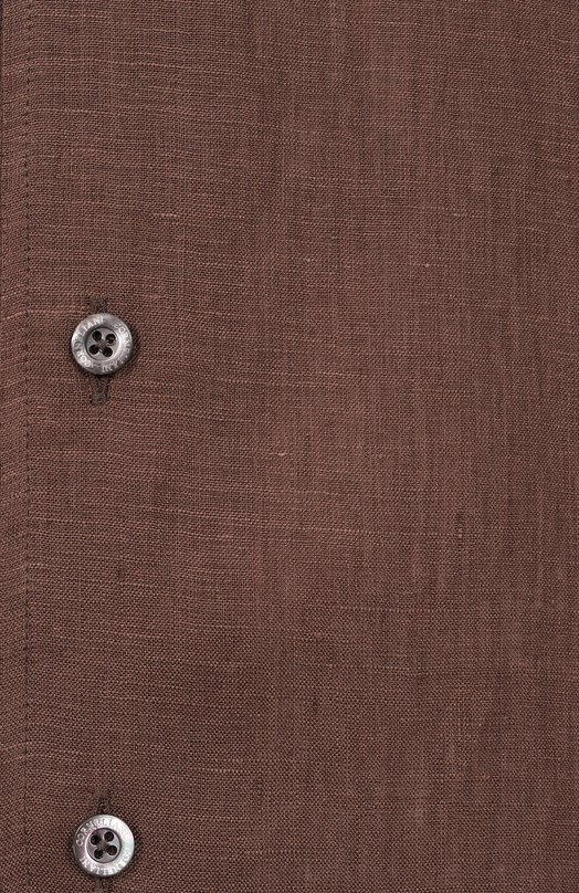 Льняная рубашка Corneliani 25P213-2511648 Коричневый  25P213-2511648 Фото 6