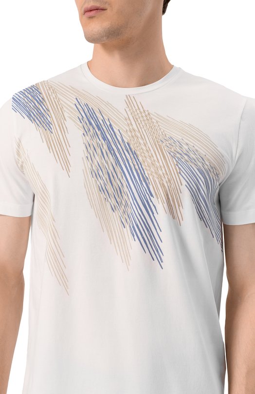 Хлопковая футболка Corneliani 25G589-2525065 Белый  25G589-2525065 Фото 5