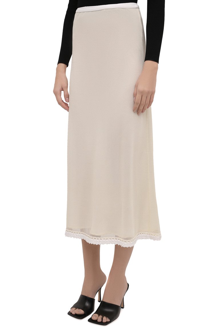 Шелковая юбка JIL SANDER, арт. JSWT754315-WTY28058, фото 3