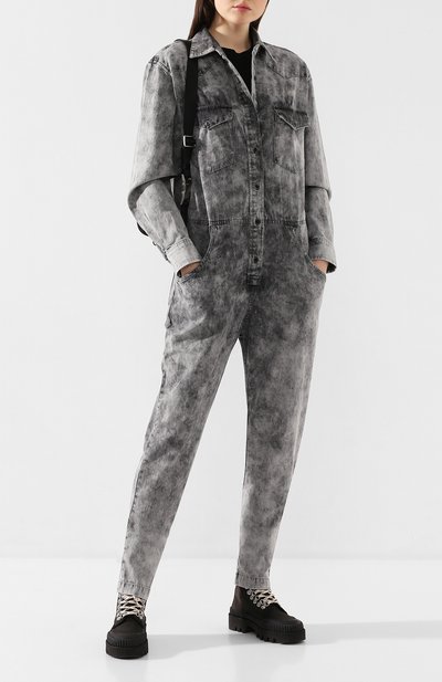 Джинсовый комбинезон ISABEL MARANT ETOILE серого цвета по цене 53950 руб., арт. CB0262-20P022E/IDESIA, фото 2 Джинсовый комбинезон ISABEL MARANT ETOILE, арт. CB0262-20P022E/IDESIA, фото 2
