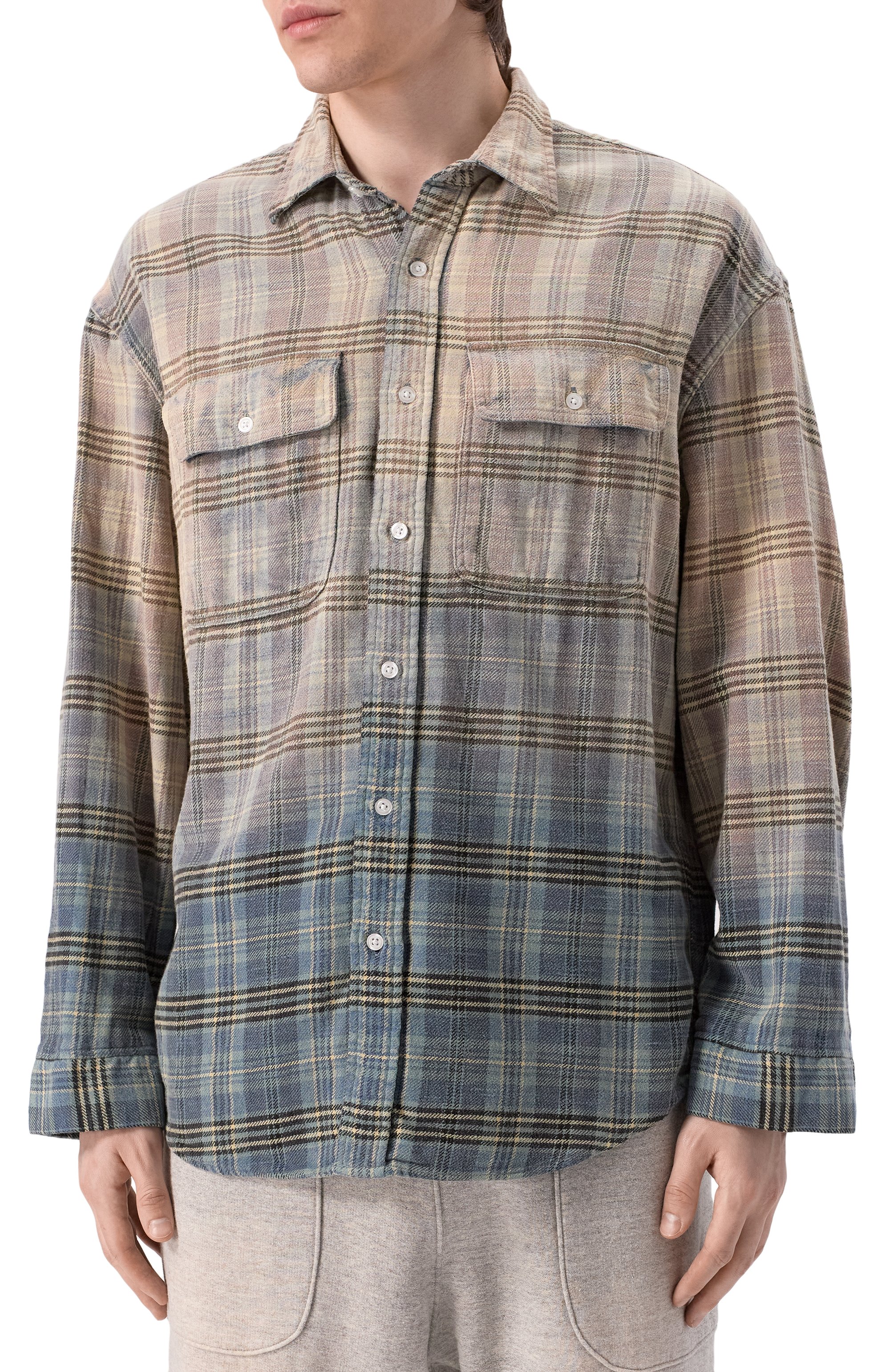 Хлопковая рубашка R13 разноцветного цвета по цене 76050 руб., арт. R13MR266-R458B, фото 3 Хлопковая рубашка R13, арт. R13MR266-R458B, фото 3