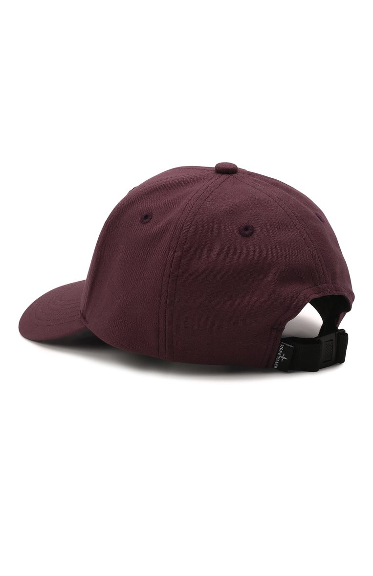 Мужская хлопковая бейсболка STONE ISLAND бордового цвета, арт. 761599661 | Фото 3 (Материал: Хлопок, Текстиль; Нос: Не проставлено)