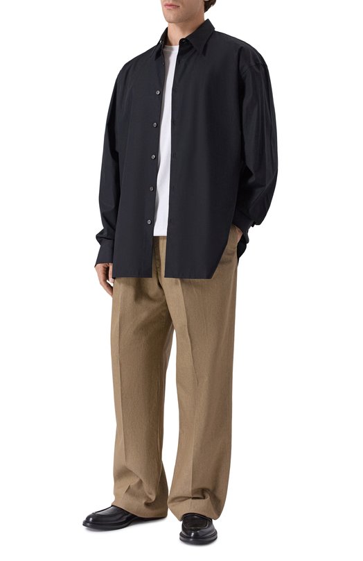 Хлопковые брюки Dries Van Noten 020962-2385-104 Бежевый  020962-2385-104 Фото 2