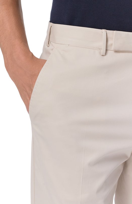 Хлопковые брюки Zegna 77TB12/915F00A9 Кремовый  77TB12/915F00A9 Фото 5
