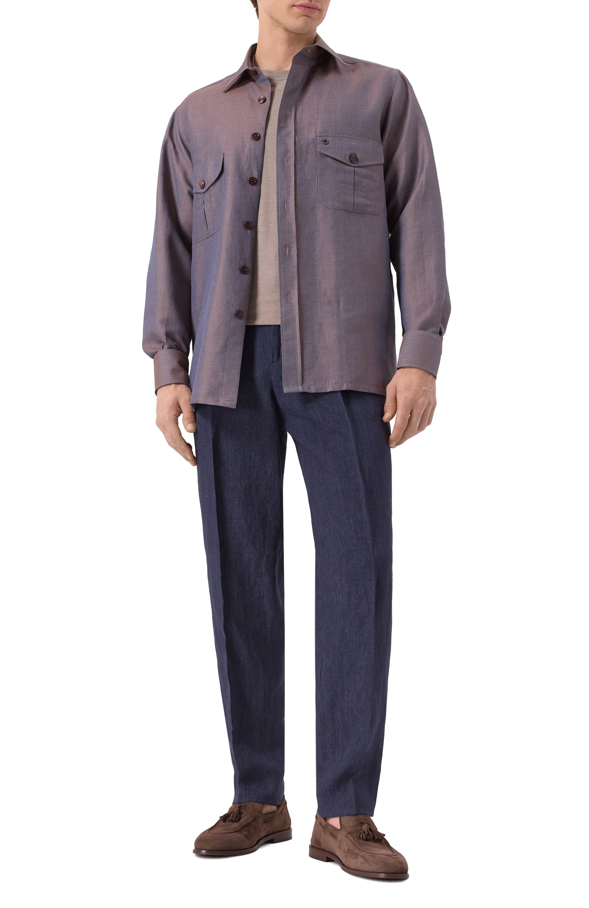 Льняные брюки BRUNELLO CUCINELLI, арт. MH248E1710, фото 2