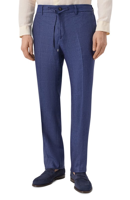 Льняные брюки Berwich SPIAGGIA 20/VT1502 Синий  SPIAGGIA 20/VT1502 Фото 3