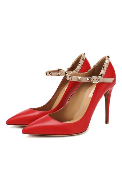 Кожаные туфли rockstud VALENTINO, арт. TW2S0T04/V0D, фото 1