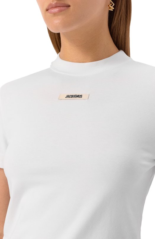Хлопковая футболка Jacquemus 24ETSW00133/AJ00124 Белый  24ETSW00133/AJ00124 Фото 5