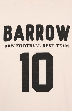 Мужская хлопковая футболка BARROW кремового цвета, арт. S5BWMATH022 | Фото 6 (Длина (для топов): Стандартные; Материал внешний: Хлопок; Рукава: 3/4; Принт: С принтом; Стили: Гранж; Кросс-КТ: Джерси; Мужское Кросс-КТ: Футболка-одежда)