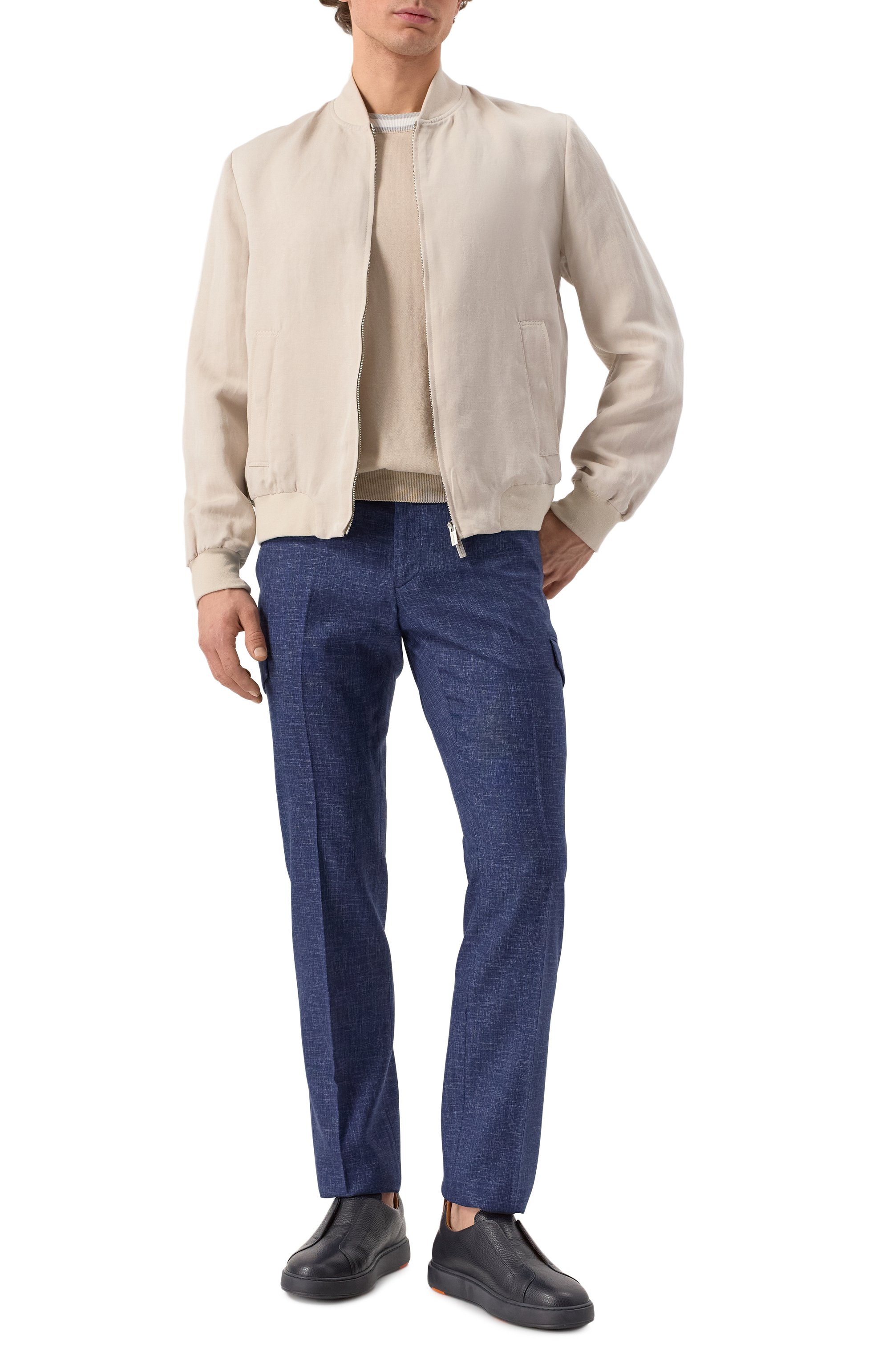 Кожаные кеды cleanic SANTONI, арт. MBCG219950CATLLD, фото 2