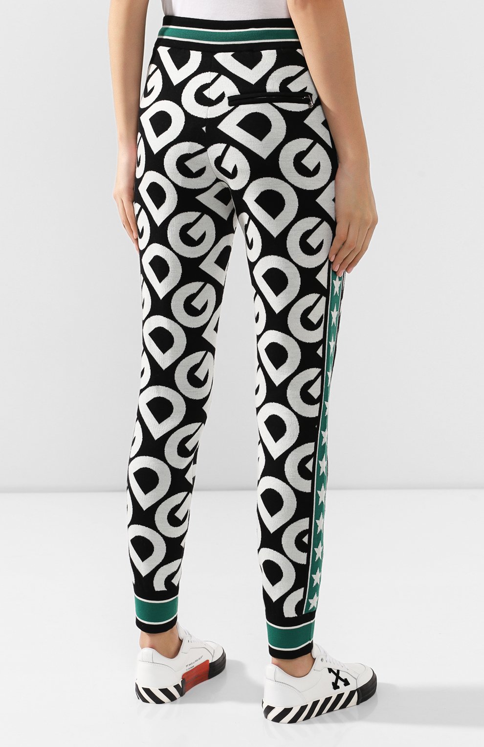 Шерстяные брюки DOLCE & GABBANA зеленого цвета по цене 99500 руб., арт. FX552T/JAVPX, фото 4 Шерстяные брюки DOLCE & GABBANA, арт. FX552T/JAVPX, фото 4