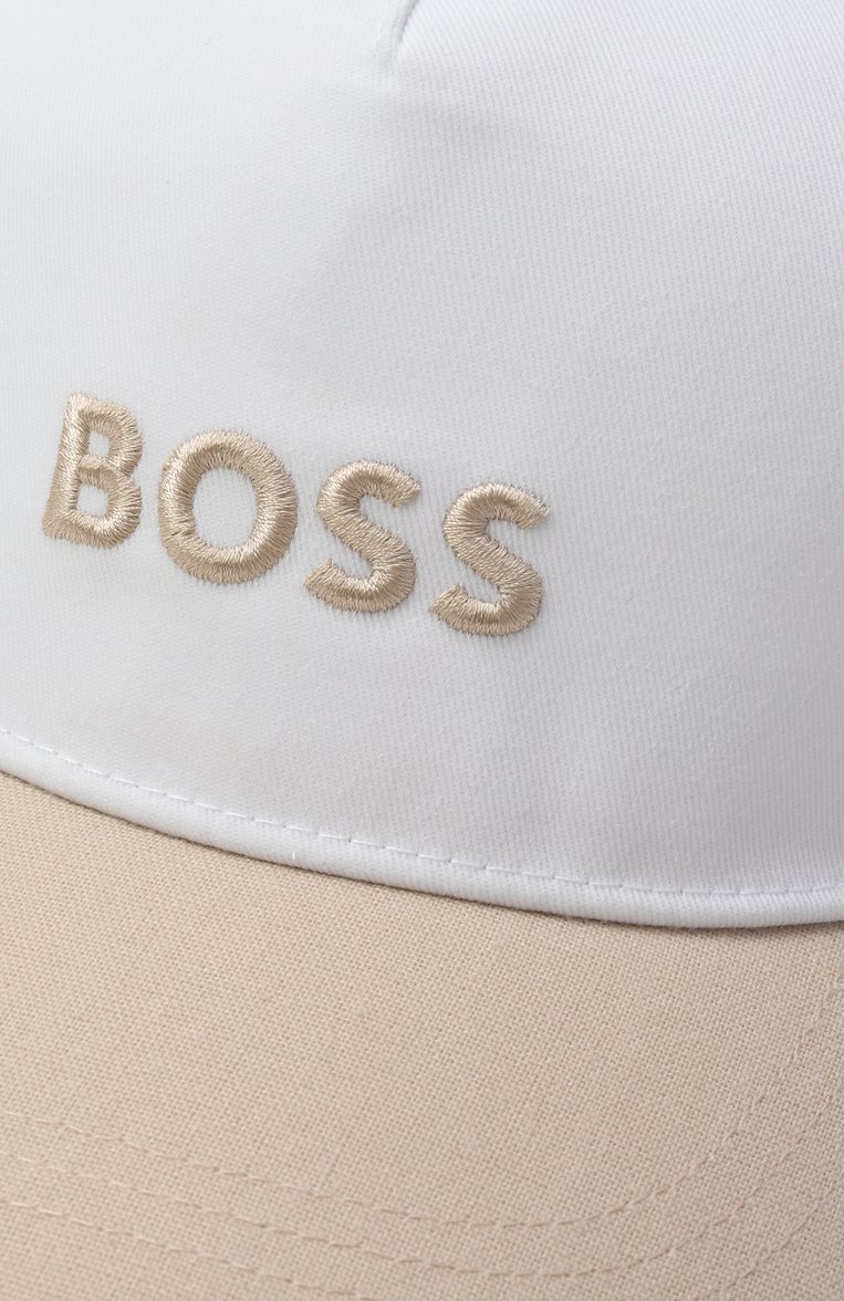 Детская бейсболка BOSS белого цвета, арт. J51691 | Фото 3 (Нос: Не проставлено; Материал: Текстиль, Синтетический материал)