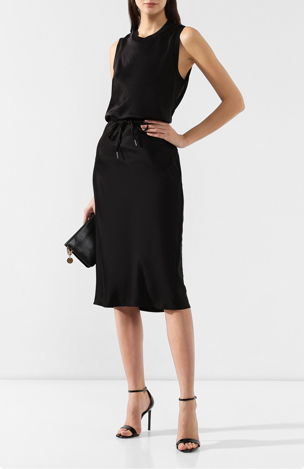 Юбка-миди ALEXANDERWANG.T черного цвета по цене 22250 руб., арт. 4W195004, фото 2 Юбка-миди ALEXANDERWANG.T, арт. 4W195004, фото 2