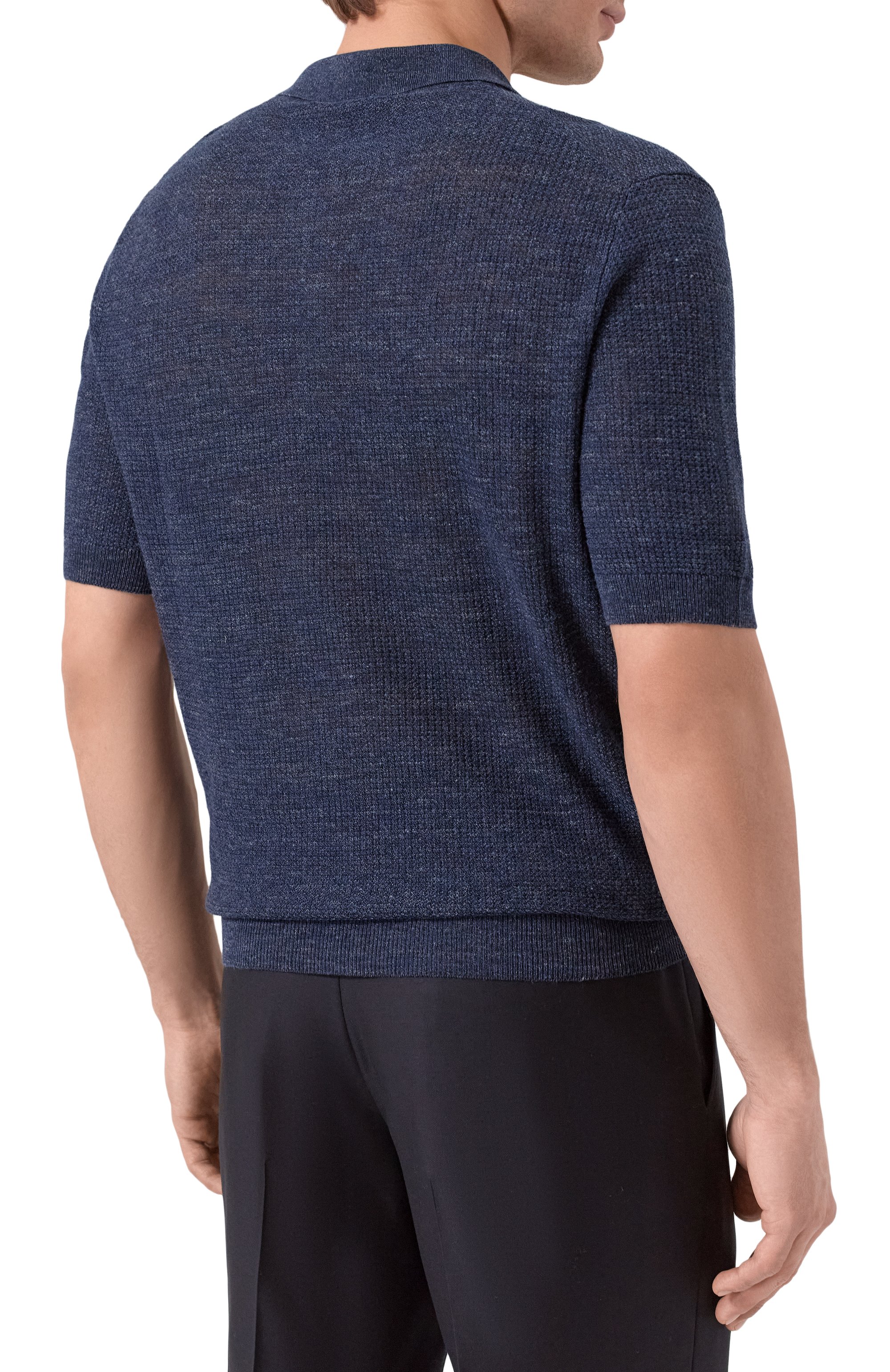 Поло изо льна и шелка CORNELIANI, арт. 27M566/2725134, фото 4