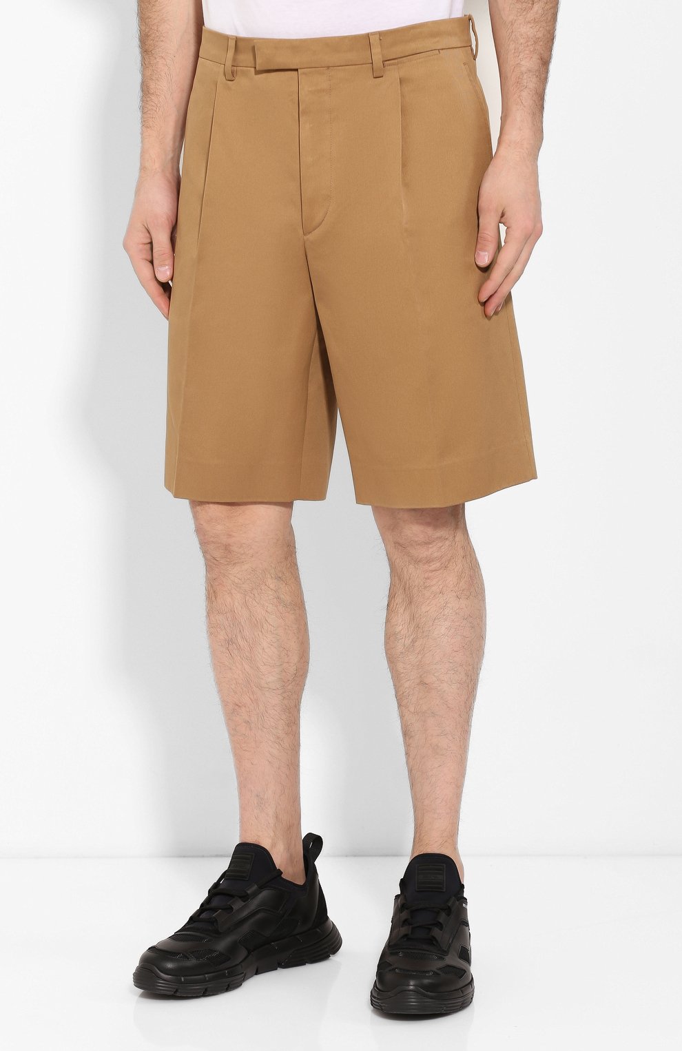 Хлопковые шорты PRADA, арт. UP0086-1UPX-F0594-201, фото 3