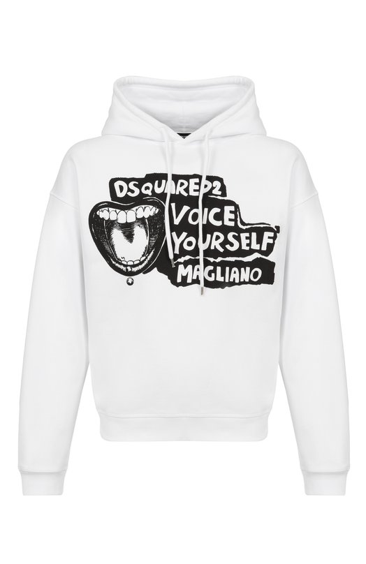 Хлопковое худи Dsquared2 x Magliano Dsquared2 S71GU0753/S25516 Белый S71GU0753/S25516