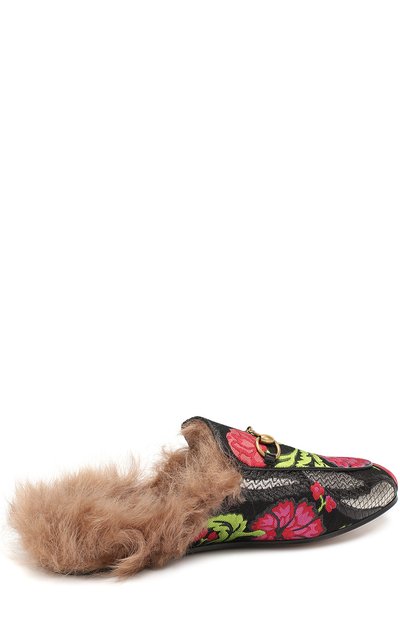 Сабо princetown из текстиля с цветочной вышивкой GUCCI, арт. 454613/K6220, фото 3