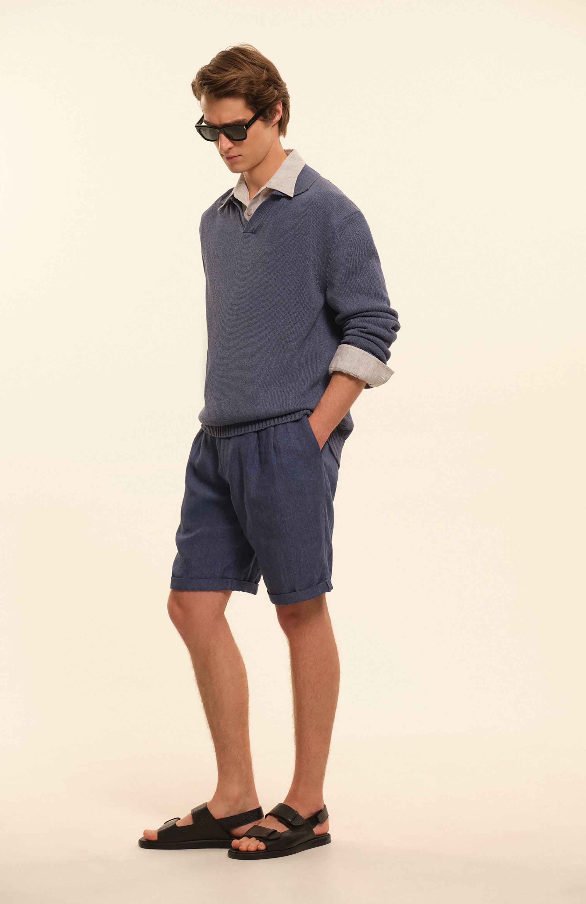 Льняные шорты BRUNELLO CUCINELLI, арт. MH248U0020, фото 7