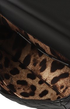 Женская сумка sicily medium DOLCE & GABBANA черного цвета, арт. BB6003/AV967 | Фото 5 (Драгоценные камни: Проставлено; Материал сплава: Проставлено; Материал: Натуральная кожа; Размер: medium; Ремень/цепочка: На ремешке)