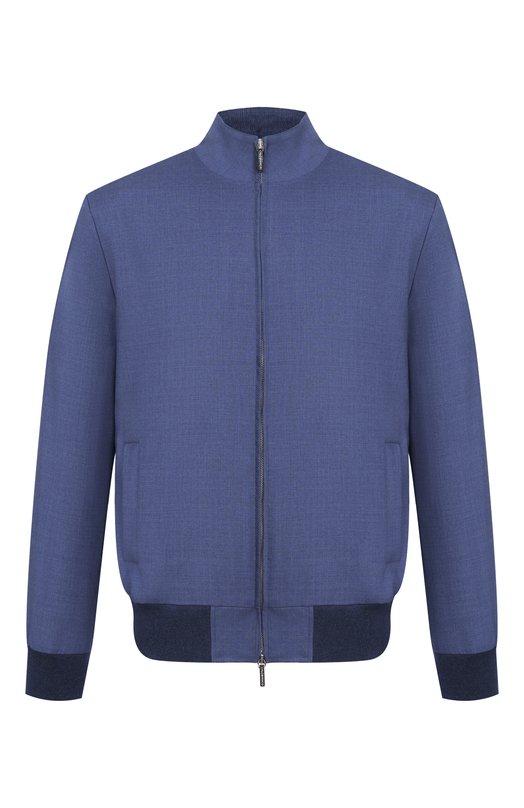 Шерстяной бомбер Capobianco 20M189.FU00. Синий 20M189.FU00.