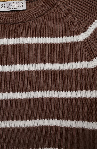Хлопковый пуловер BRUNELLO CUCINELLI, арт. B29M11600A, фото 3