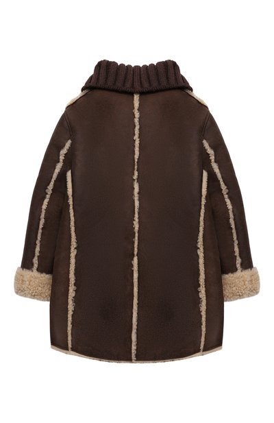 Двубортная дубленка DOLCE & GABBANA коричневого цвета по цене 143000 руб., арт. L41C95/FUP4G/2-6, фото 2 Двубортная дубленка DOLCE & GABBANA, арт. L41C95/FUP4G/2-6, фото 2