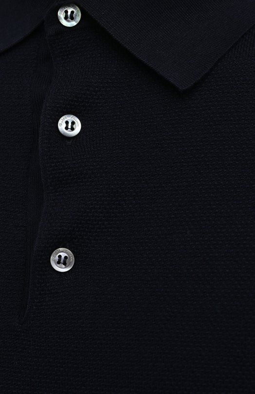 Поло из шелка и хлопка Ralph Lauren Синий, фото 5