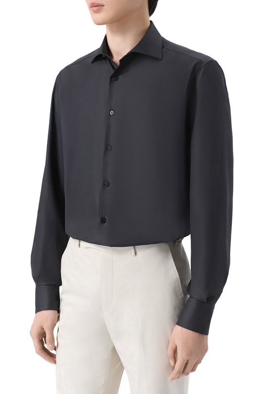 Хлопковая сорочка Stefano Ricci MC007132/BN3138 Чёрный  MC007132/BN3138 Фото 3