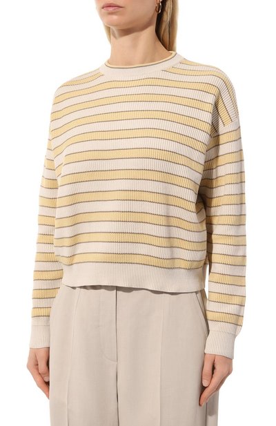 Хлопковый пуловер BRUNELLO CUCINELLI, арт. M1919B1331, фото 3