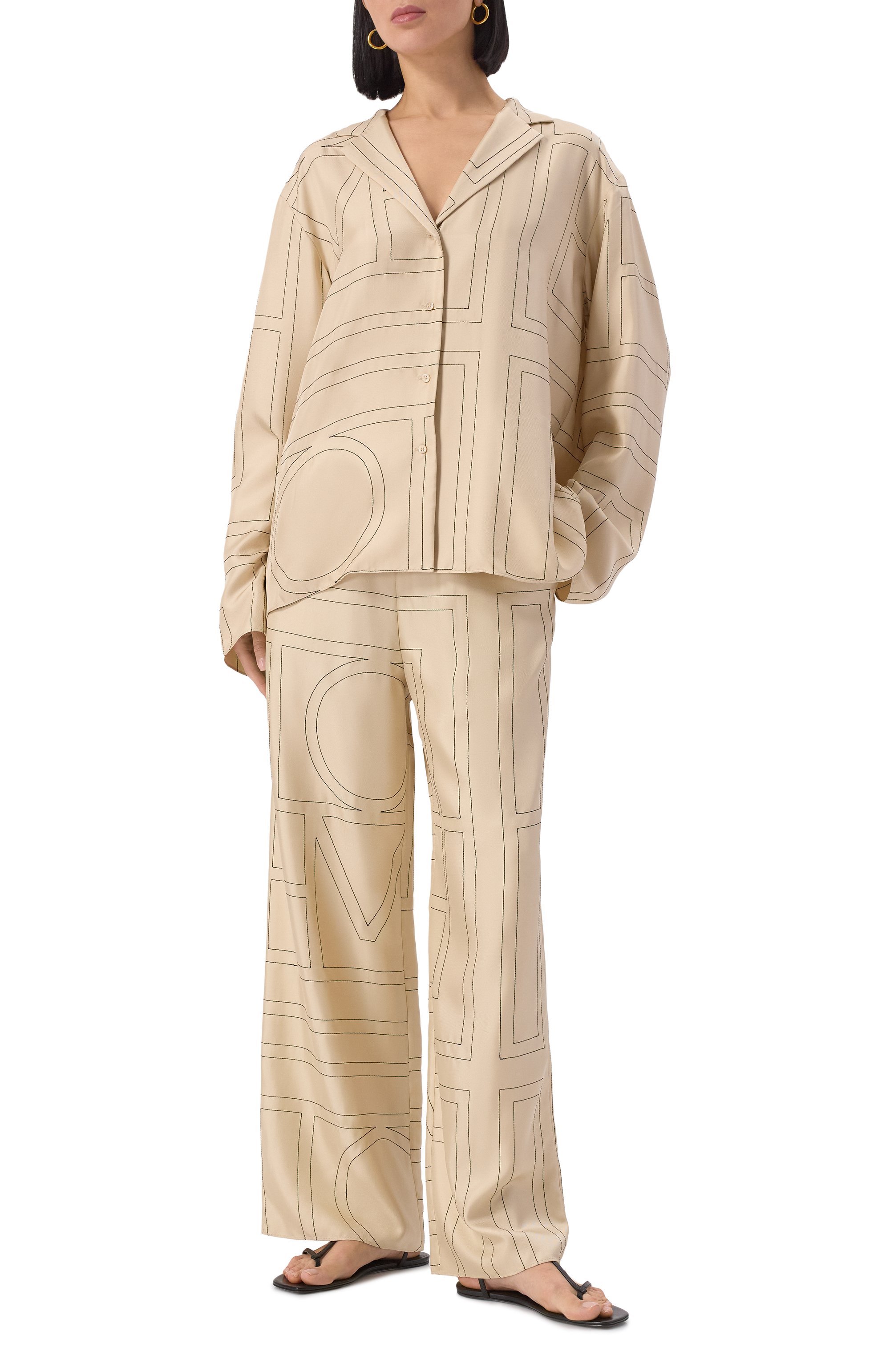 Шелковые брюки TOTEME, арт. 213-255-707, фото 2