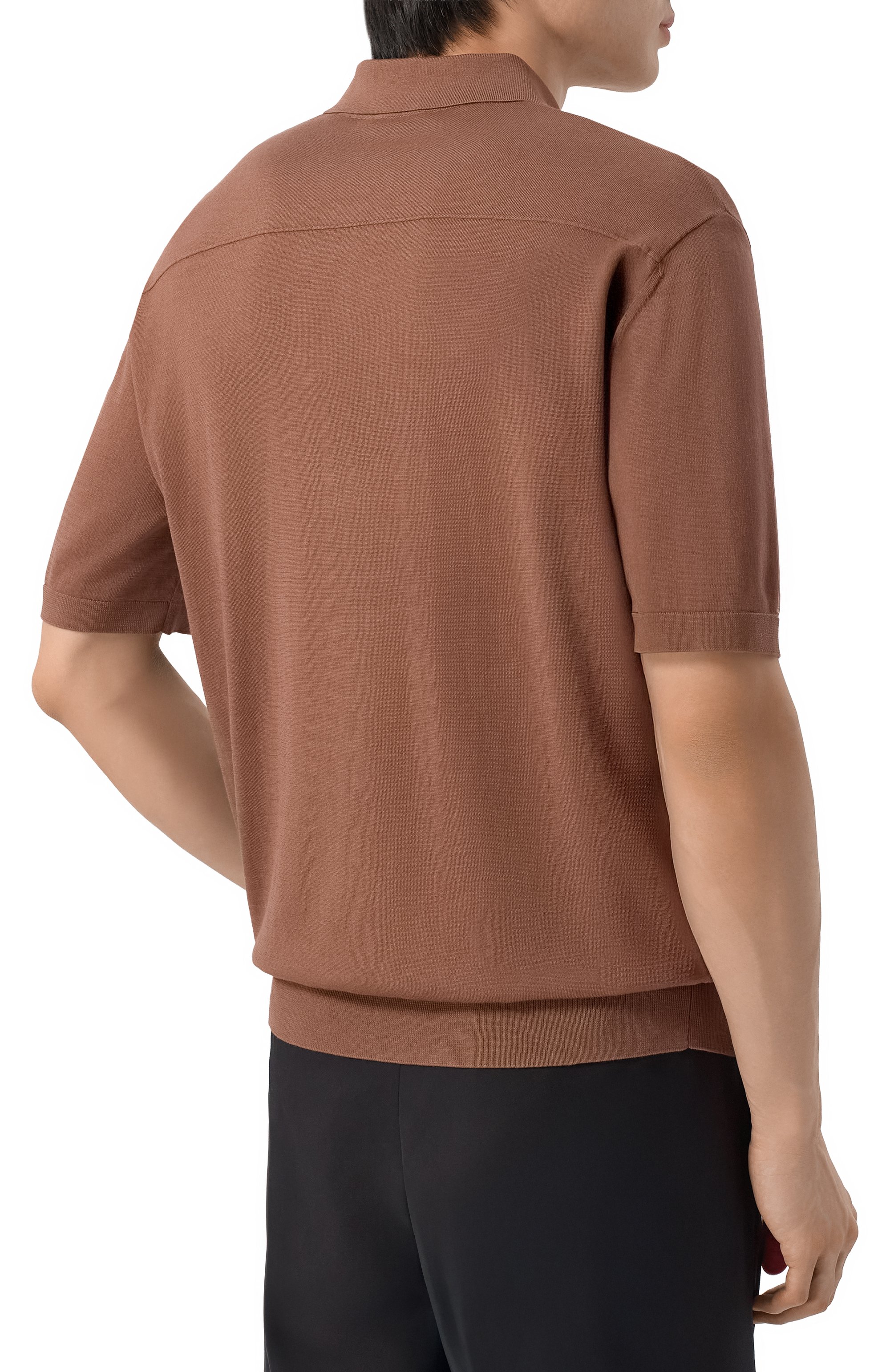 Поло из шелка и хлопка 12 STOREEZ, арт. 136283, фото 4