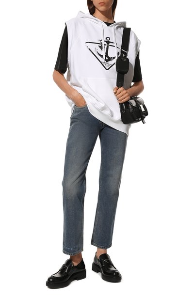 Хлопковое худи PRADA белого цвета по цене 130000 руб., арт. 139693-10NB-F0009-221, фото 2 Хлопковое худи PRADA, арт. 139693-10NB-F0009-221, фото 2