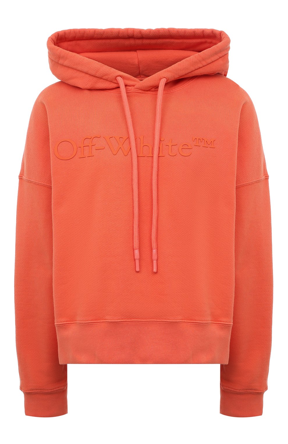 Хлопковое худи OFF-WHITE кораллового цвета по цене 65450 руб., арт. OWBB049S23JER0012626, фото 1 Хлопковое худи OFF-WHITE, арт. OWBB049S23JER0012626, фото 1