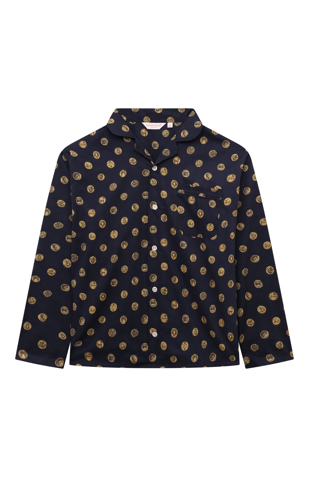 Хлопковая пижама DEREK ROSE темно-синего цвета по цене 19050 руб., арт. 7025-LEDB078, фото 2 Хлопковая пижама DEREK ROSE, арт. 7025-LEDB078, фото 2