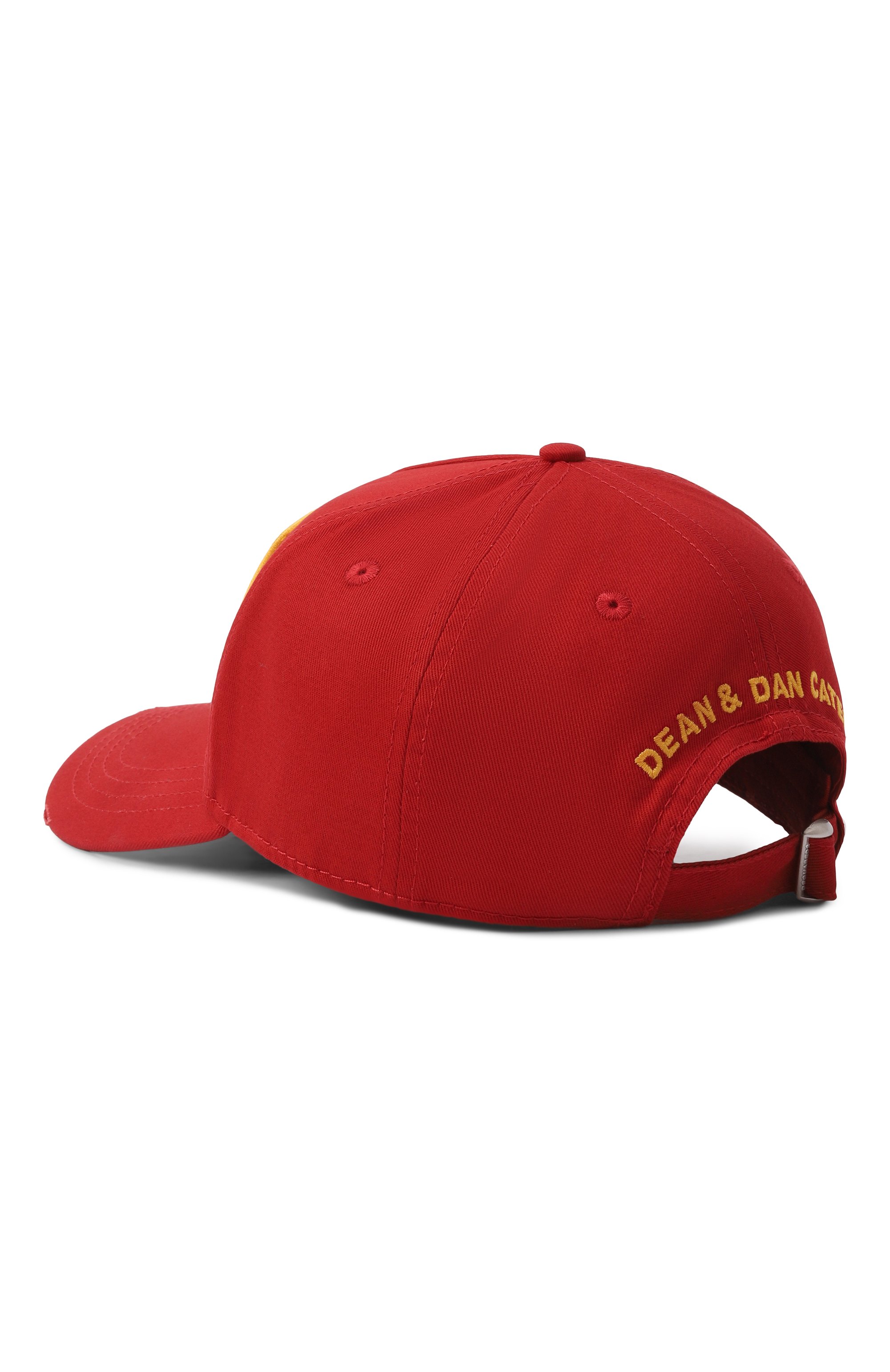 Хлопковая бейсболка DSQUARED2 красного цвета по цене 22400 руб., арт. BCM0763/05C00001, фото 2 Хлопковая бейсболка DSQUARED2, арт. BCM0763/05C00001, фото 2