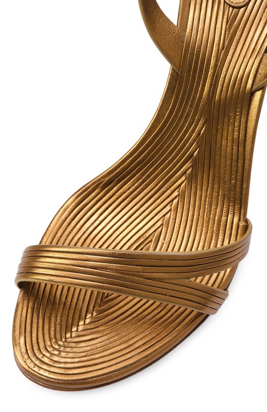 Кожаные босоножки Santoni WHIG71636HA2T00X Золотой  WHIG71636HA2T00X Фото 7