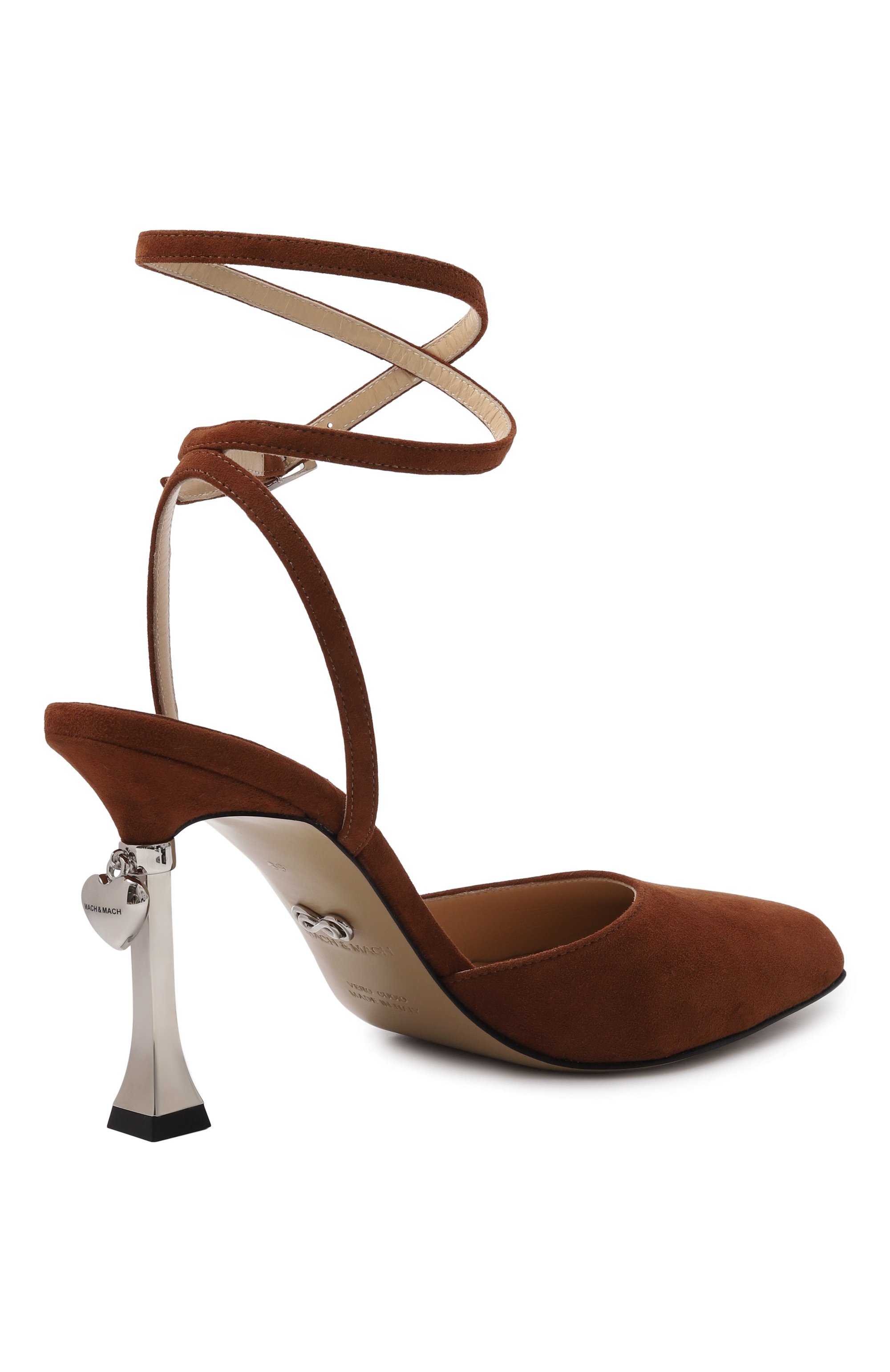 Замшевые туфли puffy heart ring 95 MACH & MACH, арт. PF25-S0965-95-SUE-LTB, фото 5