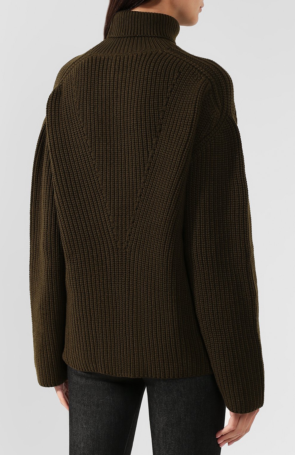 Кашемировый свитер BOTTEGA VENETA зеленого цвета по цене 281500 руб., арт. 568831/VA7N0, фото 4 Кашемировый свитер BOTTEGA VENETA, арт. 568831/VA7N0, фото 4
