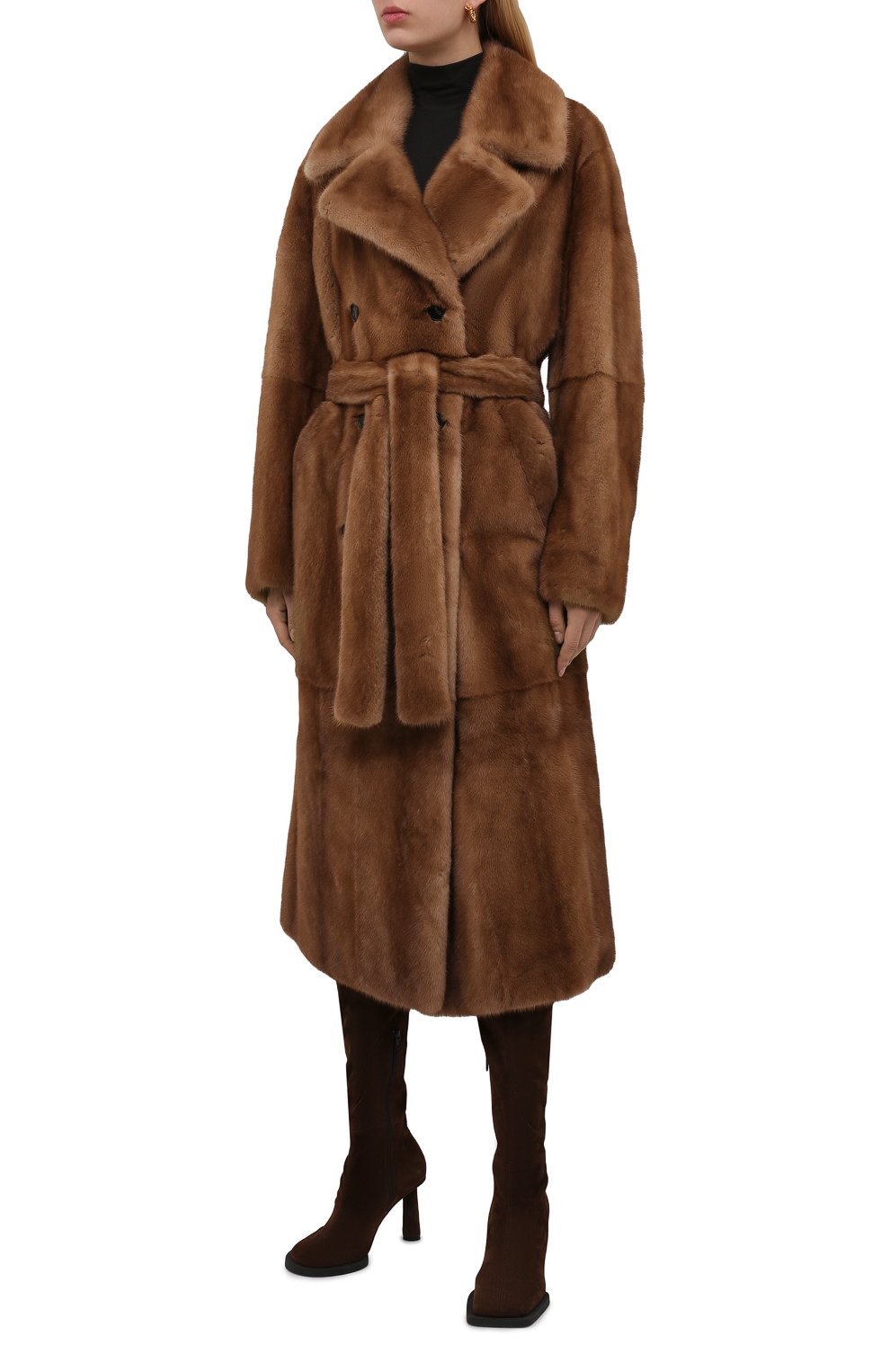 Шуба из норки YVES SALOMON, арт. 21WYM34925VFLX/REDGL, фото 3