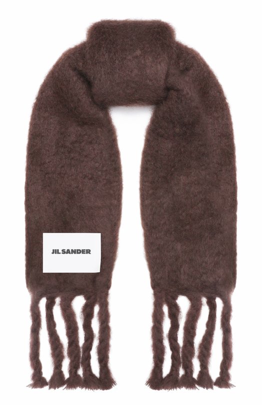 Шерстяной шарф Jil Sander J47TE0113/J40041 Коричневый J47TE0113/J40041