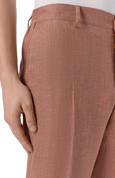 Брюки изо льна и кашемира STEFANO RICCI, арт. M1T610001F/C167HA, фото 5