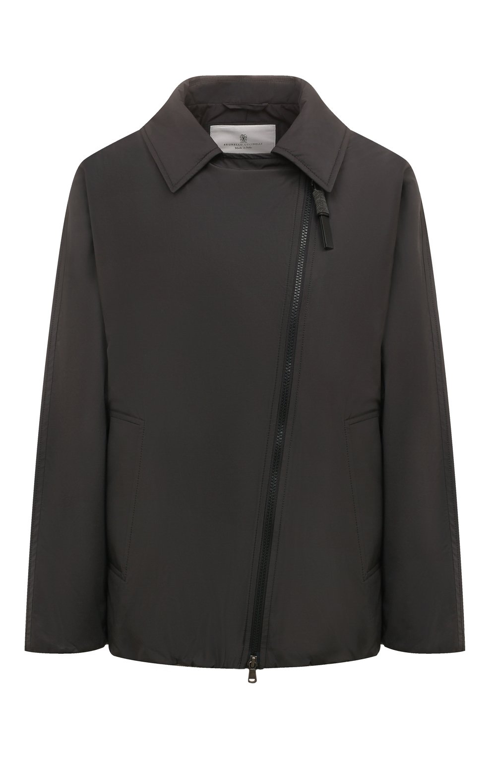 Куртка BRUNELLO CUCINELLI темно-серого цвета по цене 429500 руб., арт. MB5747870P, фото 1 Куртка BRUNELLO CUCINELLI, арт. MB5747870P, фото 1