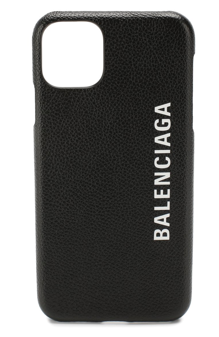 Кожаный чехол для iphone 11 pro max BALENCIAGA черного цвета, арт. 618388/1IZD0 | Фото 1 (Женское Кросс-КТ: Кожа iPhone; Региональные ограничения белый список (Axapta Mercury): Не проставлено; Нос: Не проставлено)